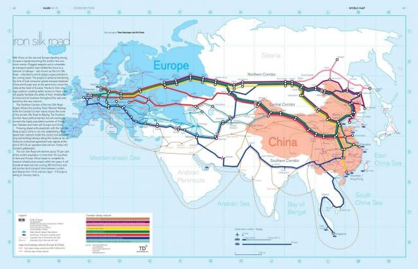 MapChinaNewSilkRoad