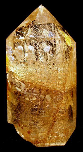 Rutile, quartz